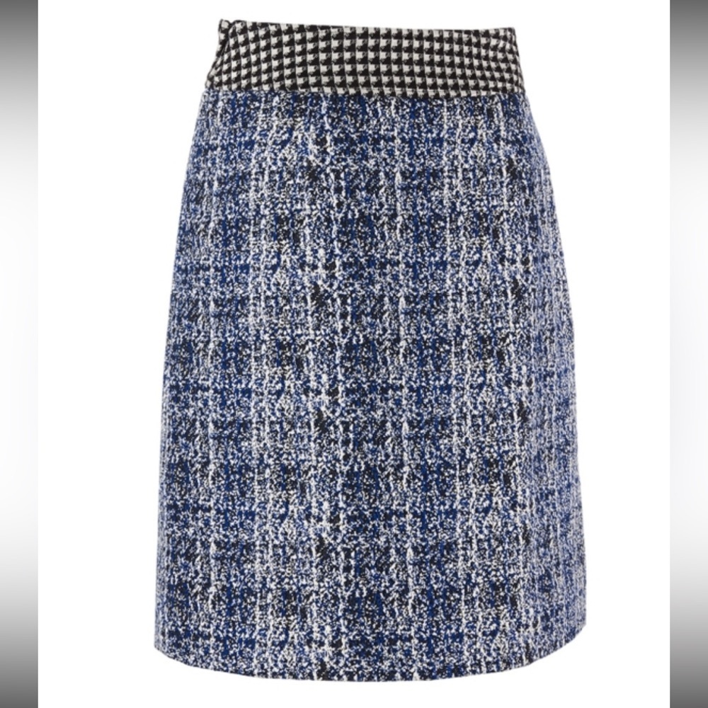 CAbi Blue and Black Mini Skirt